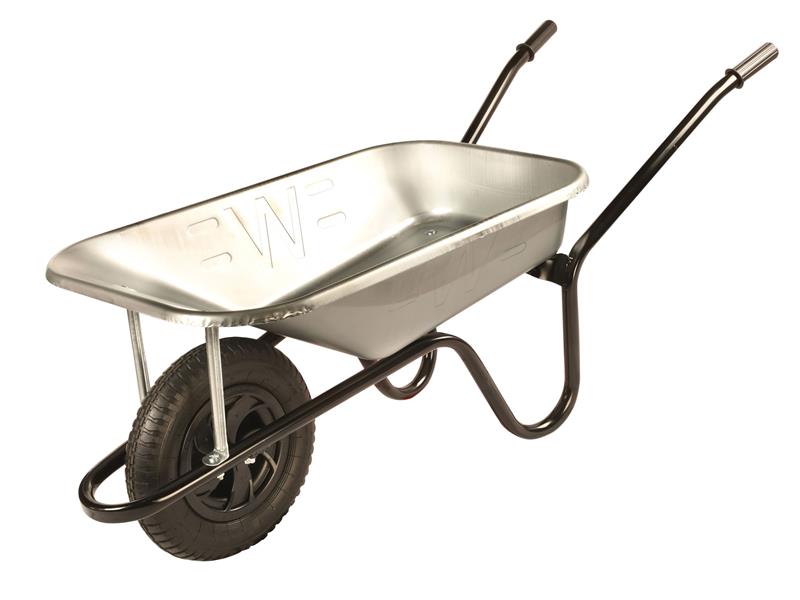 85L Galvanised Contractor Wheelbarrow - Puncture Proof