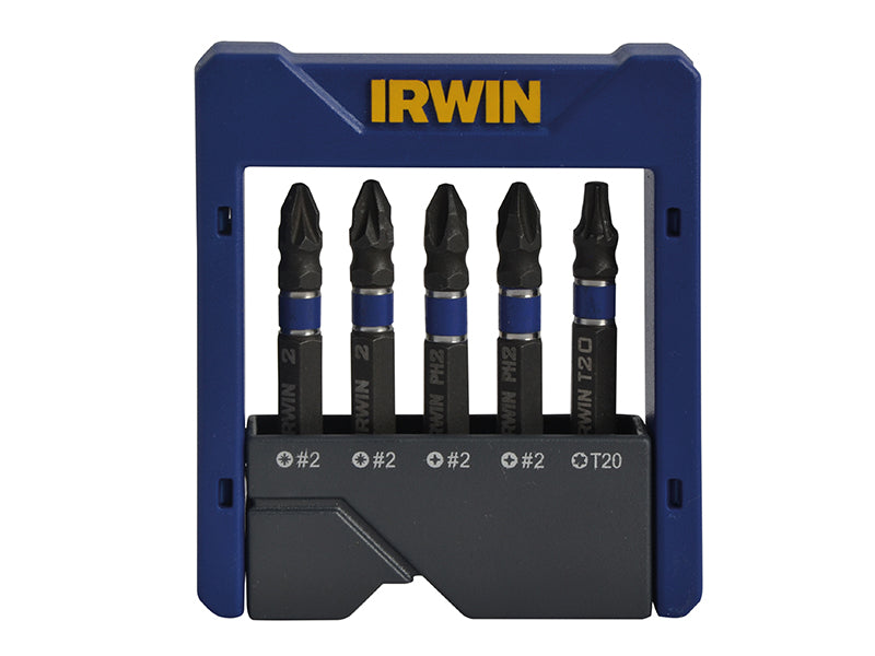 Phillips/Pozi/TORX Impact Screwdriver Pocket Bit Set, 5 Piece                   