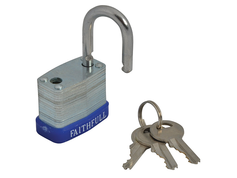Laminated Steel Padlock 30mm 3 Keys                                             