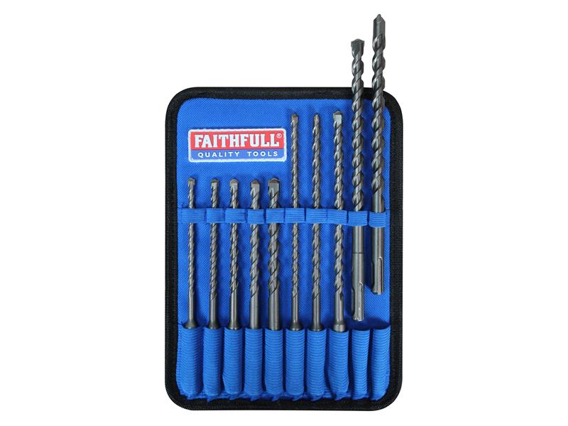 SDS Plus Drill Bit Set, 10 Piece                                                