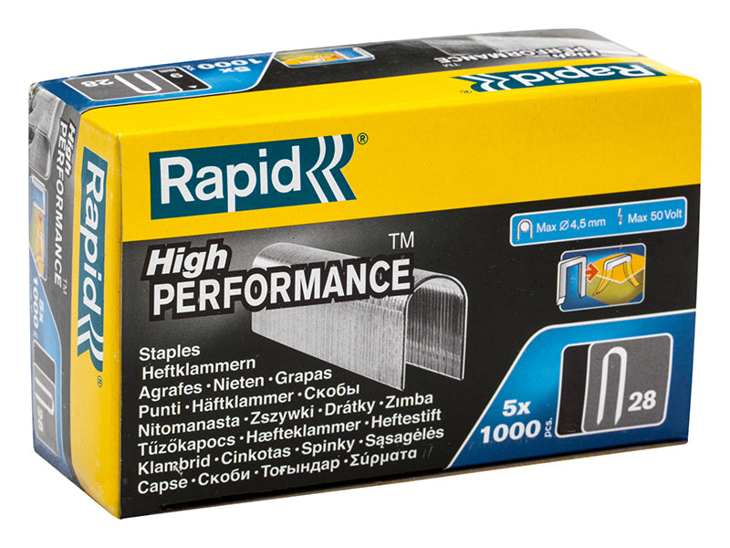 28/10 10mm DP x 5m White Staples (Box 1000 x 5)
