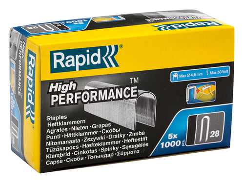 28/10 10mm DP x 5m White Staples (Box 1000 x 5)