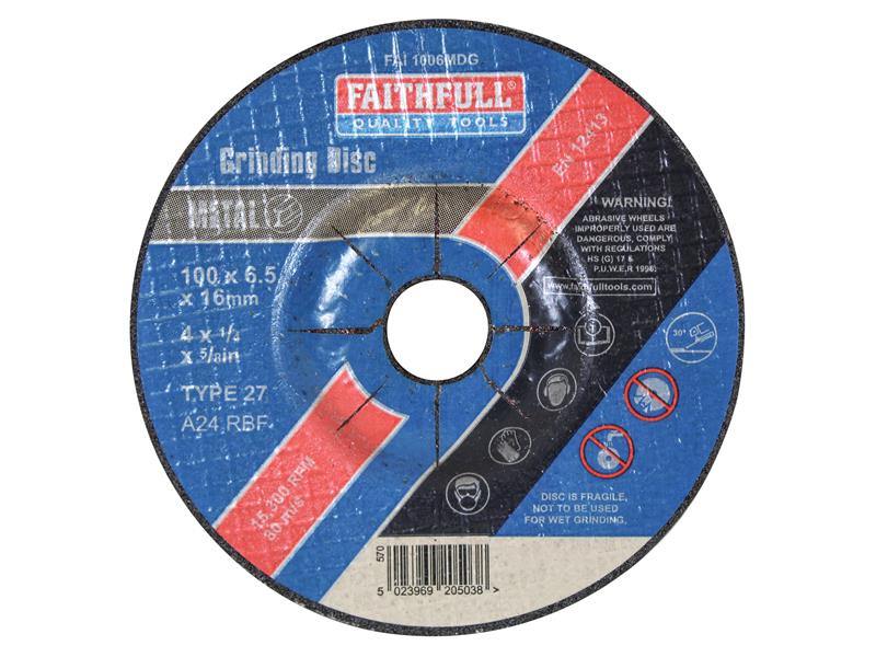 Depressed Centre Metal Grinding Disc 230 x 6.4 x 22.23mm