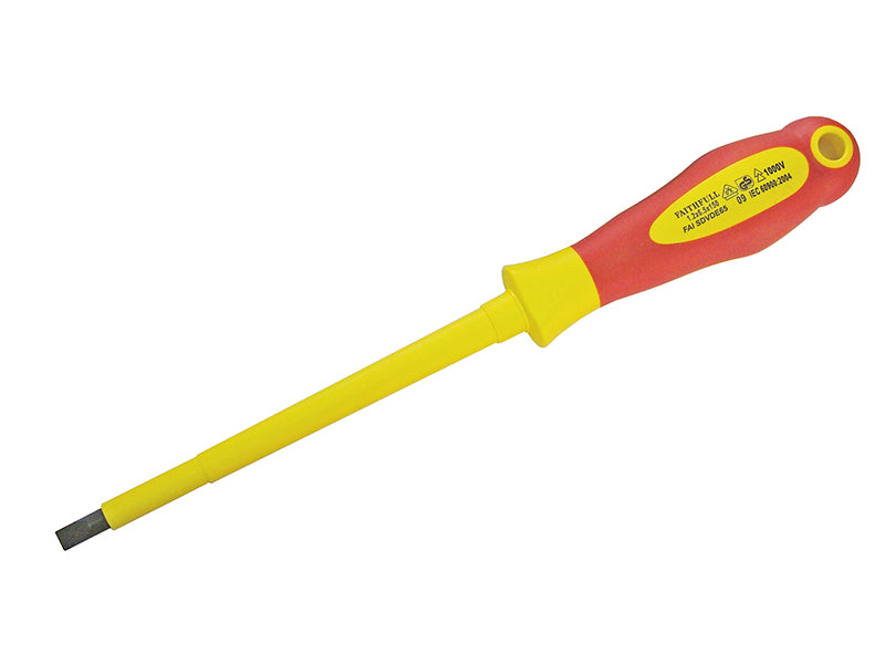 VDE Soft Grip Screwdriver Parallel Slotted Tip 6.5 x 150mm                      