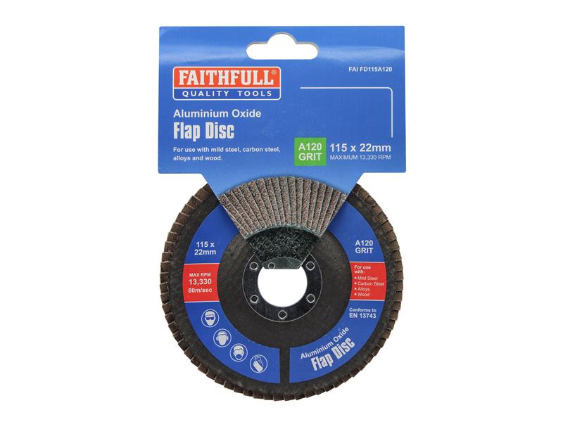 Aluminium Oxide Flap Disc 125 x 22mm Mixed Grit (3 Pack)