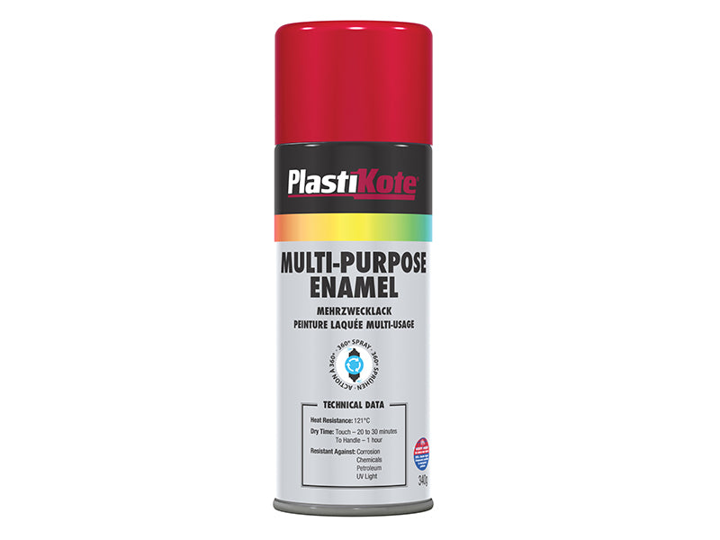Multi Purpose Enamel Spray Paint Gloss Grey 400ml