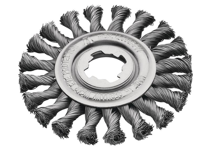 X-Lock Stainless Steel Knot Wheel Brush 125mm Non Spark