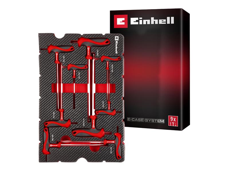 E-Case Inlay T-Handle Screwdriver Set, 9 Piece