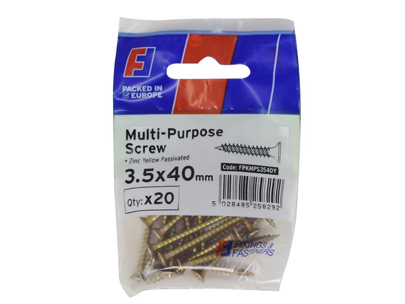 Multi-Purpose Pozi Screw CSK ST ZYP 5.0 x 90mm ForgePack 10
