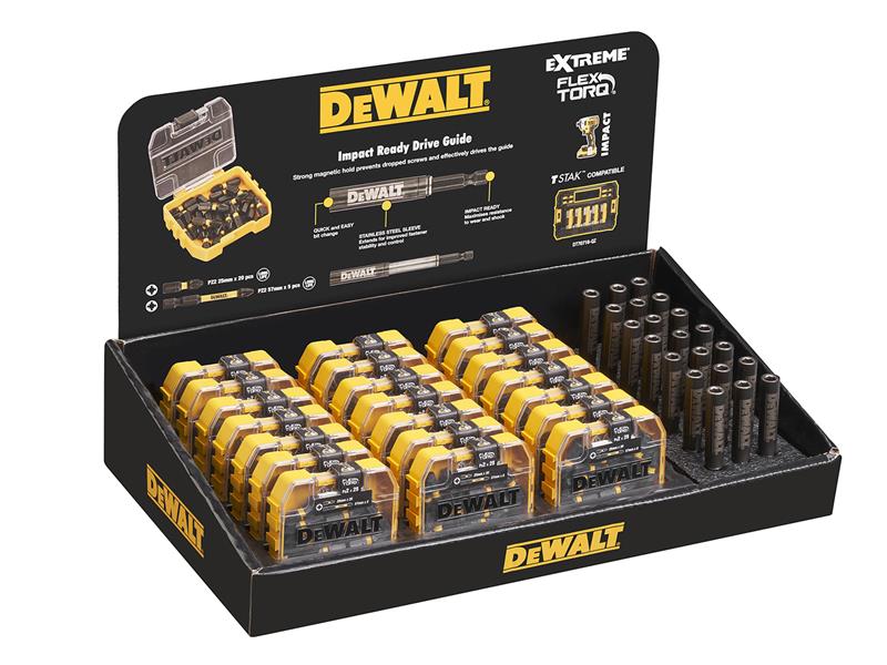 DT70589T FLEXTORQ™ Pozi Bits + Mag Bit Holders Display