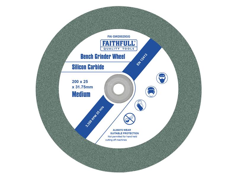 General Purpose Grinding Wheel 200 x 25mm Green Grit
