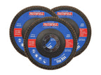 Aluminium Oxide Flap Disc 125 x 22mm Mixed Grit (3 Pack)