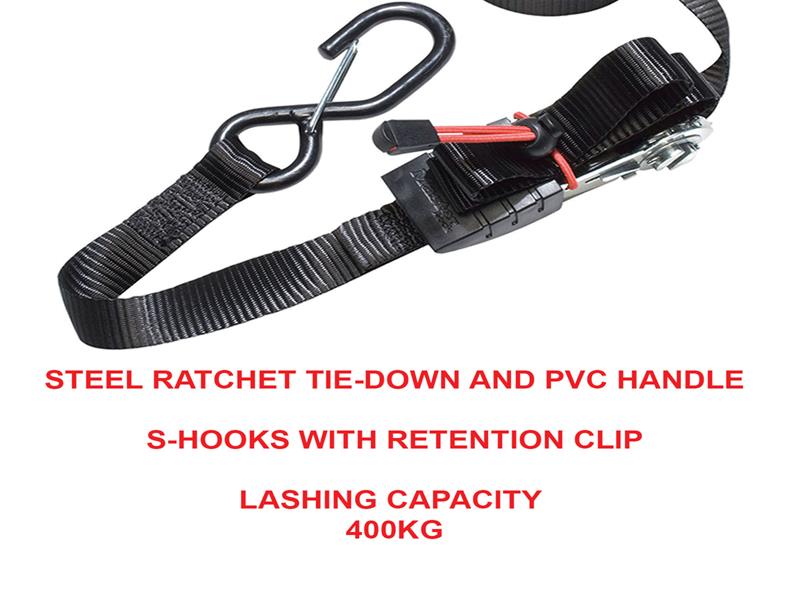 Ratchet Tie-Down S-Hooks 5m