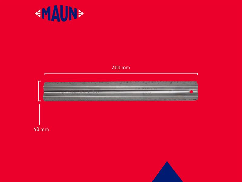 Metal Safety Rule Metric 300mm