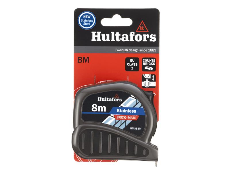 BMSS8M Brick-Mate Stainless Steel Pocket Tape 8m (Metric only)                  