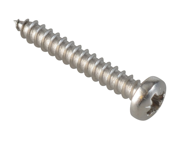 Self-Tapping Screw Pozi Compatible Pan Head SS 3/4in x 4 ForgePack 50           