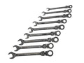 Ratchet Combination Spanner Flex Head Set, 9 Piece                              