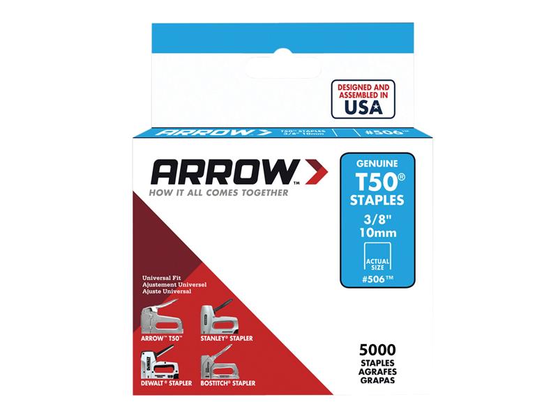 T50 Staples Multi Pack 6mm  10mm & 12mm (Box 1875, 3 x 625)