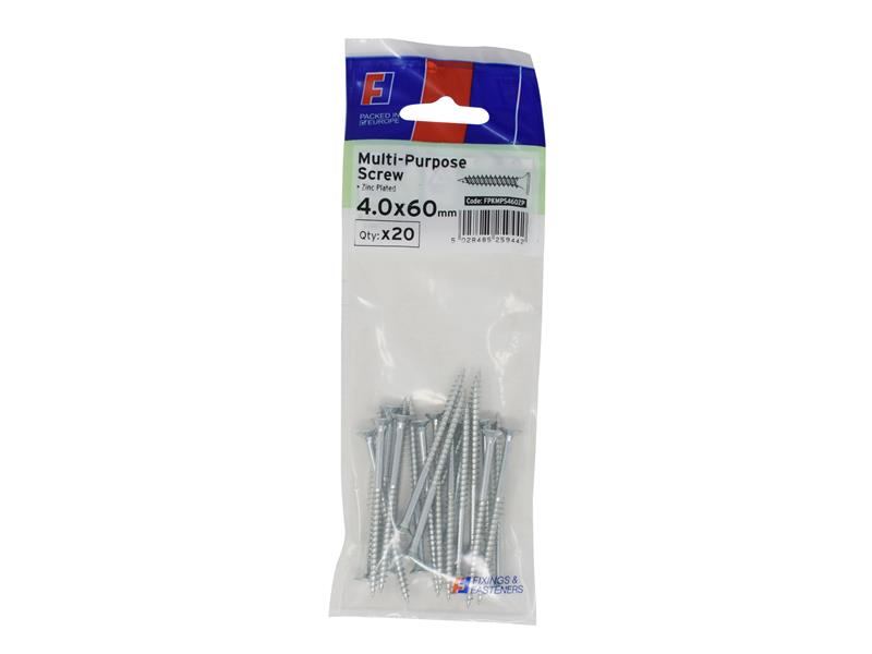 Multi-Purpose Pozi Screw CSK ST ZP 5.0 x 90mm ForgePack 10