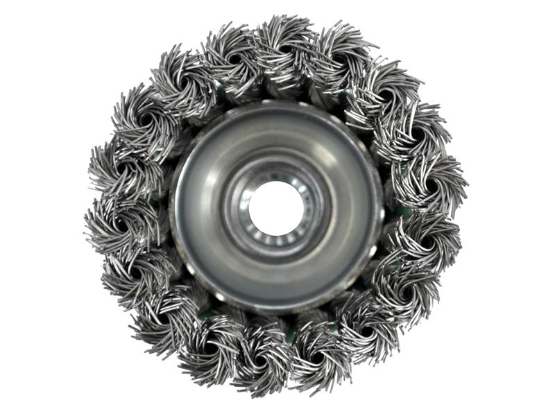 Wire Cup Brush Twist Knot 65mm M14x2, 0.50mm Stainless Steel Wire               