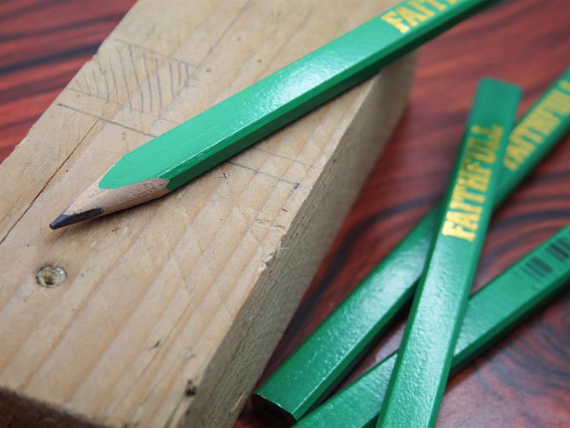 FSC Carpenter's Pencils - Green / Hard (Pack 10)                                