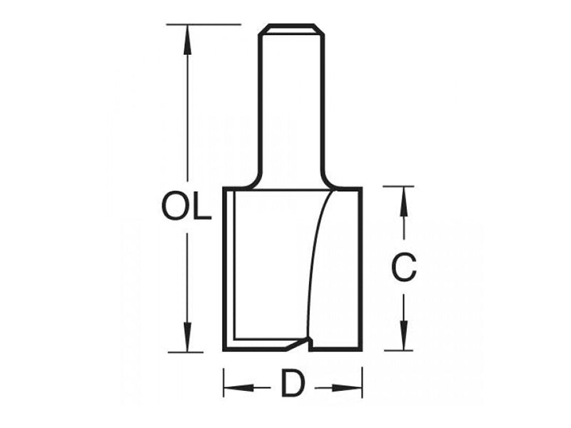 4/6 x 1/4 TCT Two Flute Cutter 20.0 x 25mm