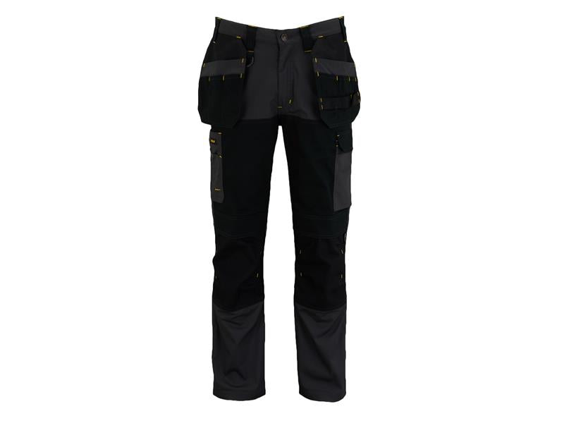 Dixon Slim Fit Trousers Grey/Black Waist 38in Leg R