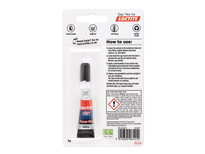 Super Glue Power Gel Tube 2 x 3g