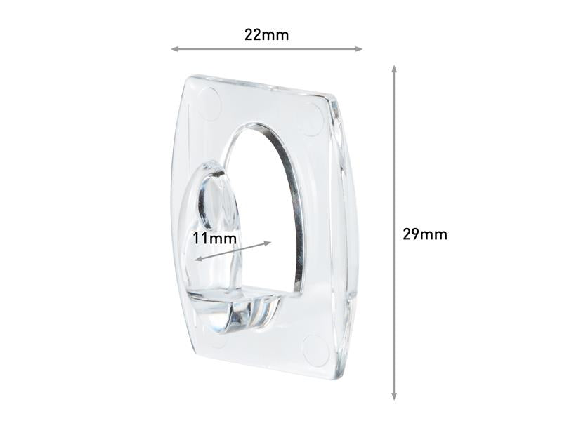 Clear Mini Hooks (Pack 6)