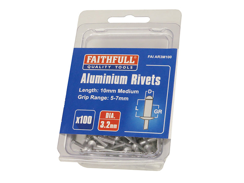 Aluminium Rivets 4.8 x 8mm Short Pre-Pack of 50