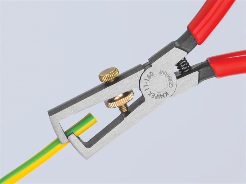 11 01 160 Insulation Stripping Pliers Plastic Coated Grip 160mm                 