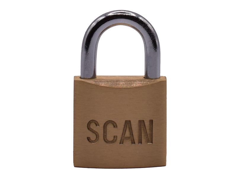 Brass Padlock 50mm Sliding Shackle