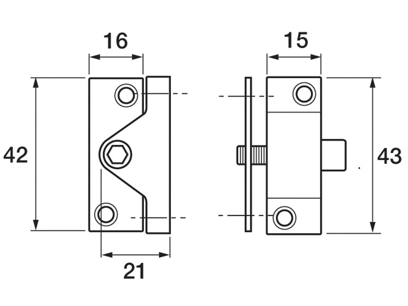 8K118 Economy Window Lock White Finish Pack of 4 Visi