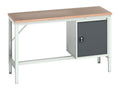 Verso Adjustable Bench with Cupboard, mpx Top 1500 x 600mm