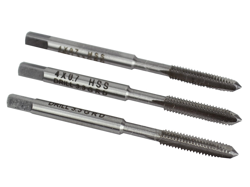 HSS Straight Flute Tap Set M8 x 1.25, 3 Piece