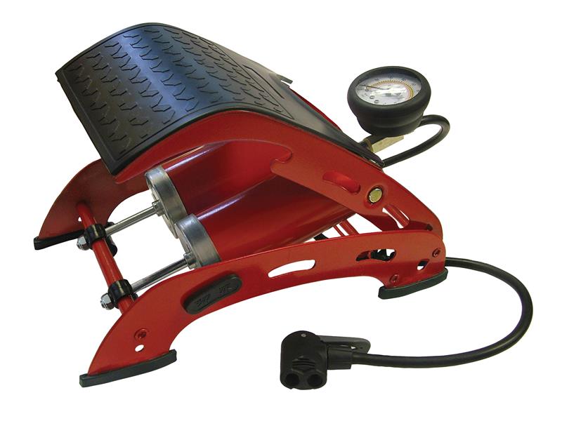 Foot Pump Double Cylinder with Gauge                                            