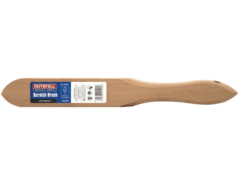 Lightweight Scratch Brush, Four Row