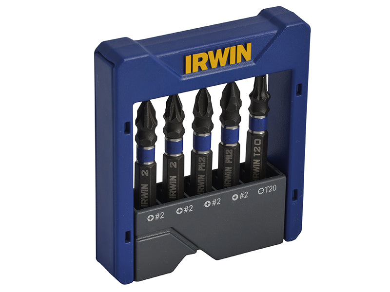 Phillips/Pozi/TORX Impact Screwdriver Pocket Bit Set, 5 Piece                   