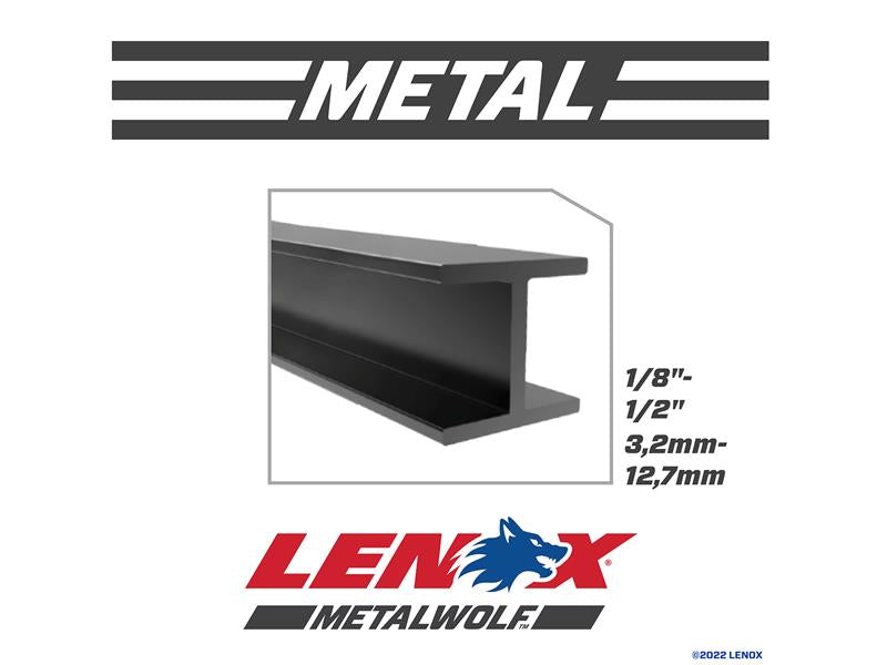 MetalWolf Wave Edge Reciprocating Saw Blade 229 x 25 x 1.1mm 14 TPI (Pack 5)