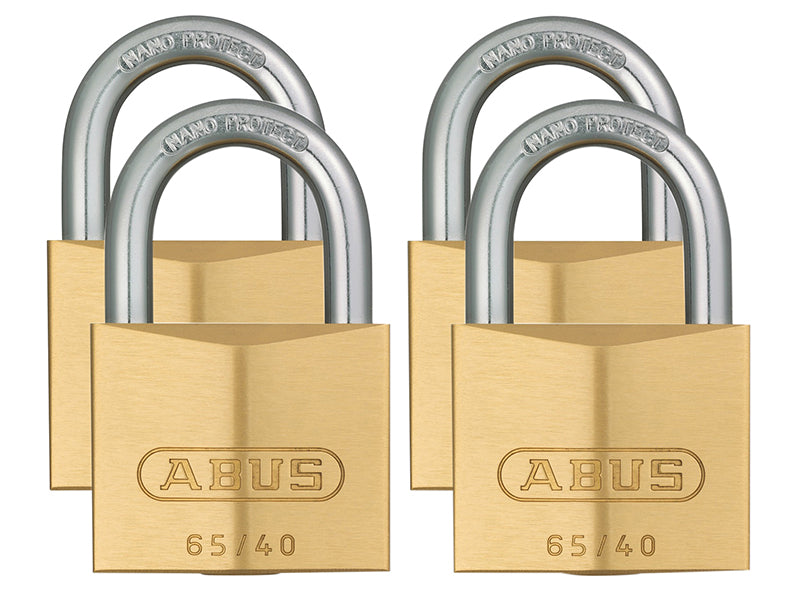 65/40mm Brass Padlock 63mm Long Shackle Keyed Alike 6405