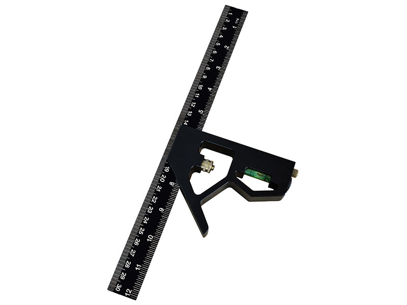 Prestige Combination Square Black Aluminium 400mm (16in)