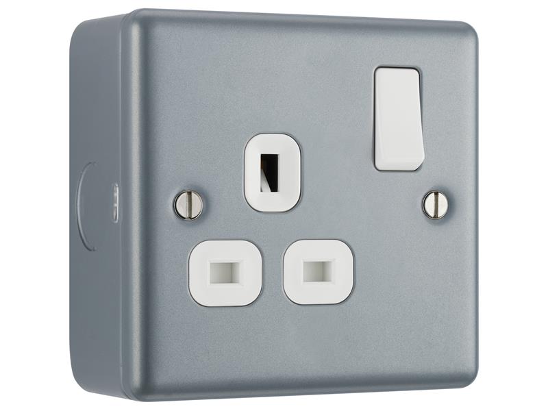 Metal Clad Switched Socket 2-Gang 13A