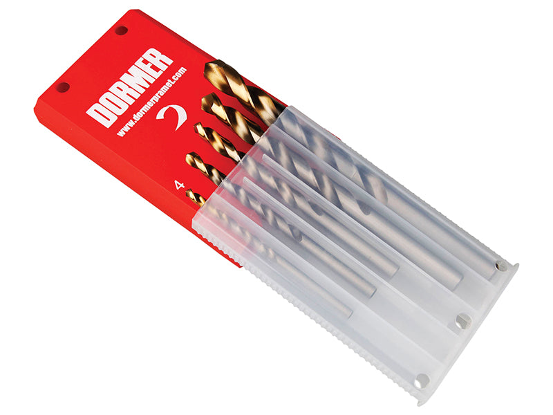 A08910 Set A002 HSS TiN Coated Jobber Drill Set of 5 4.0-10.0                   
