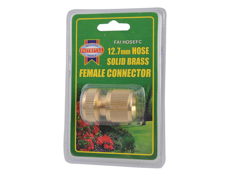 Brass Female Hose Connector 12.5mm (1/2in)                                      