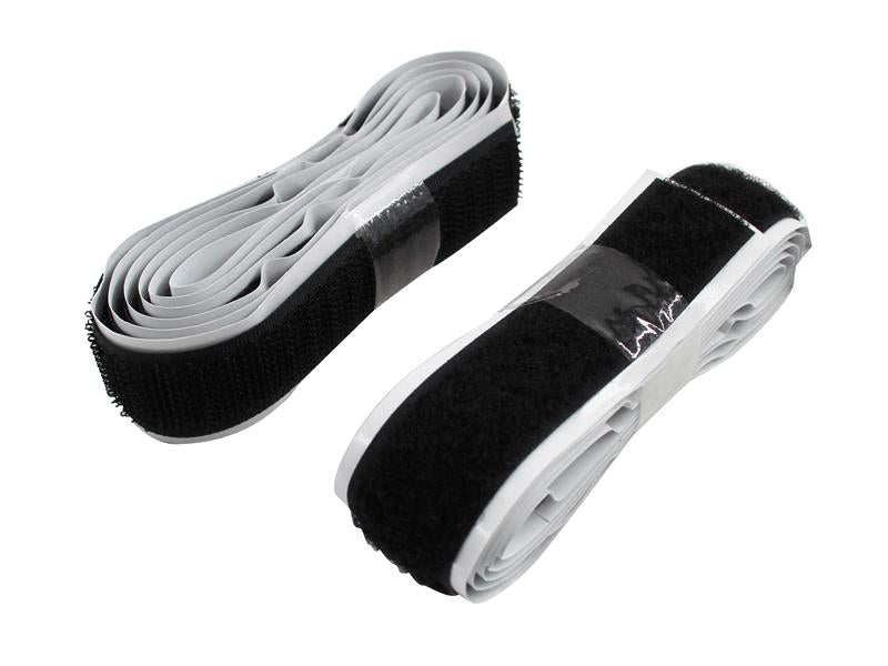 Hook & Loop Self Adhesive Tape Black 20mm x 1m                                  