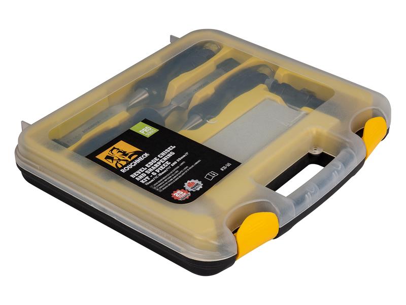 Pro Series Bevel Edge Chisel & Sharpening Kit, 6 Piece