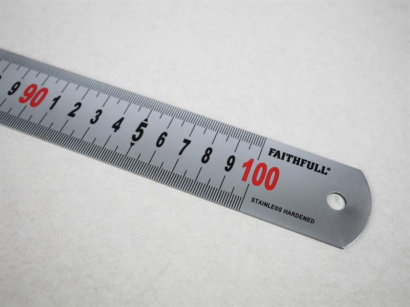 Matt Silver Measuring Rule 1000mm                                               