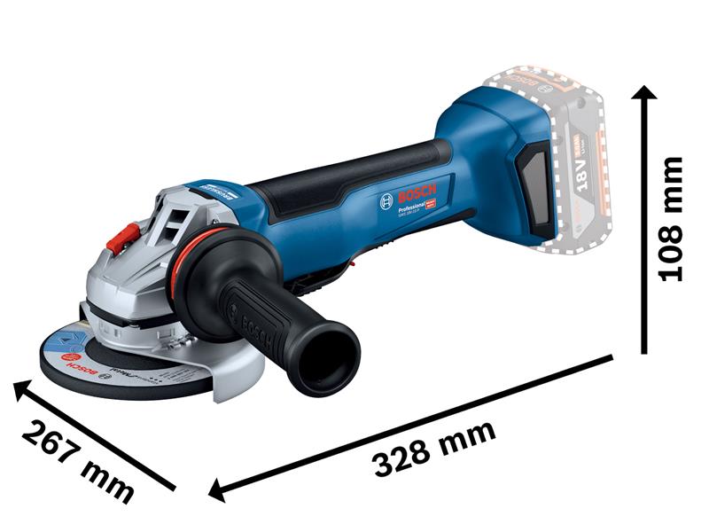 GWS 18V-10P Professional Angle Grinder 125mm 18V Bare Unit                      