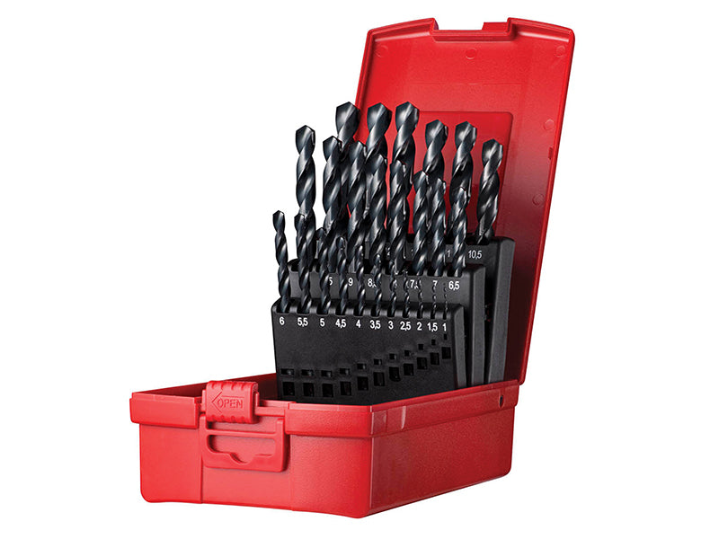 A190 No.204 Metric HSS Drill Set of 25 1.0-13.0 x 0.5mm                         