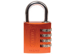 145/40 40mm Aluminium Combination Padlock Yellow 49535